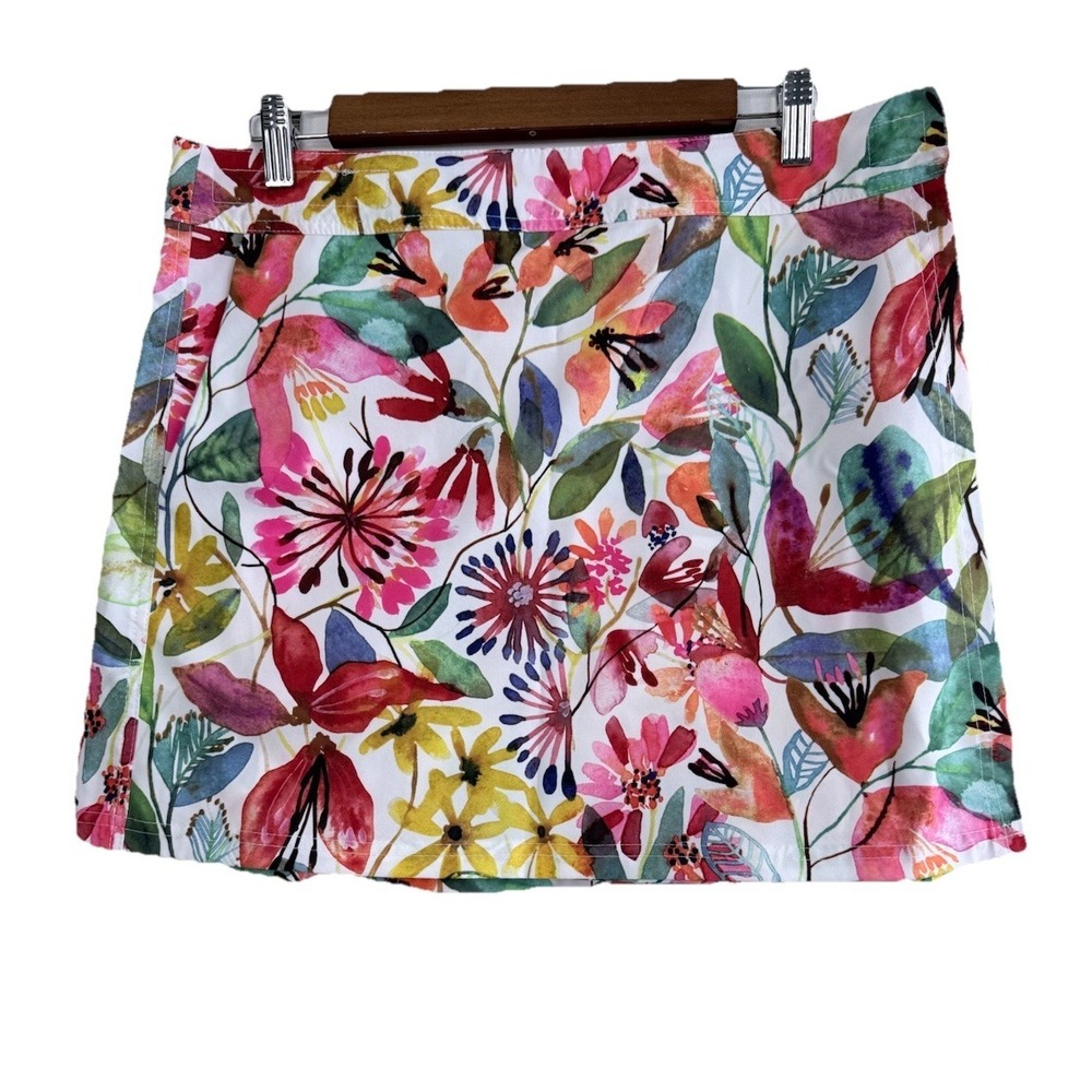 Ripskirt Hawaii Wildflower Watercolor Wrap Skirt Size Large Length 1 Pockets